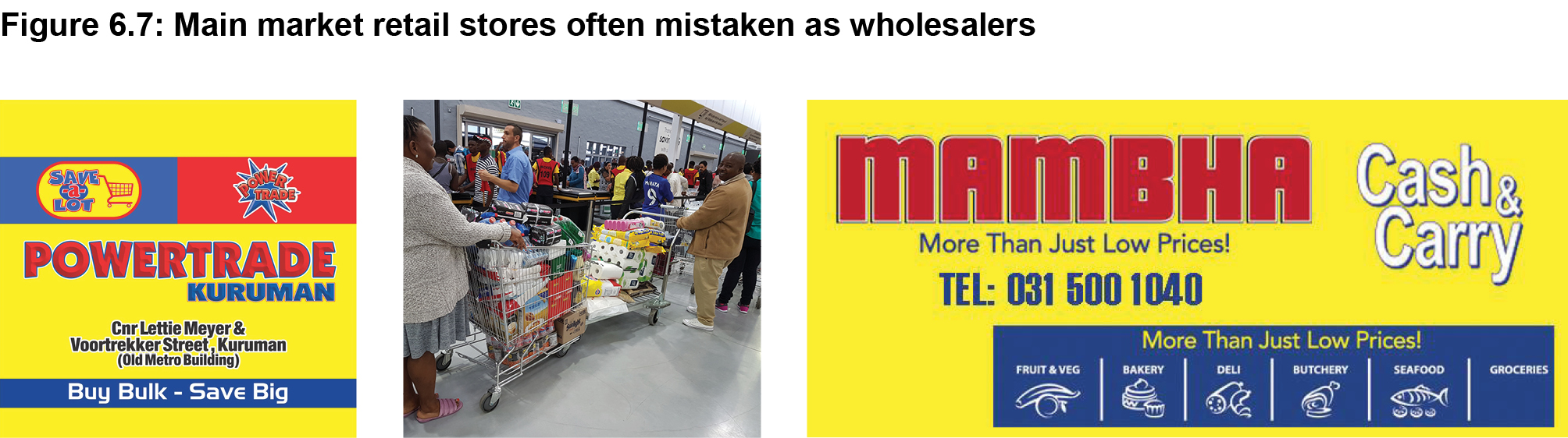 Figure 6.7: Main market retail stores often mistaken as wholesalers