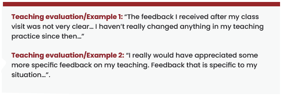 Teaching evaluations examples