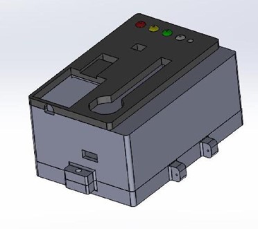 Figure 1: The enclosure of the wearable technology where sensors were placed