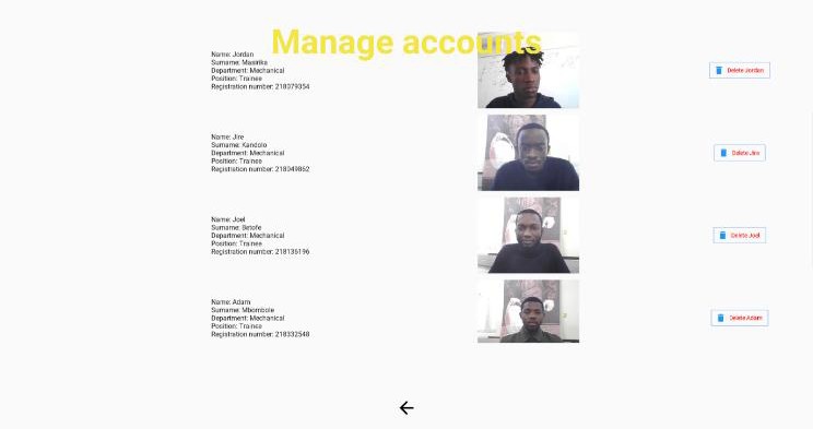 Figure 15. Manage Screen