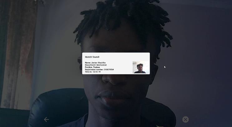 Figure 17. Post-detection Screen